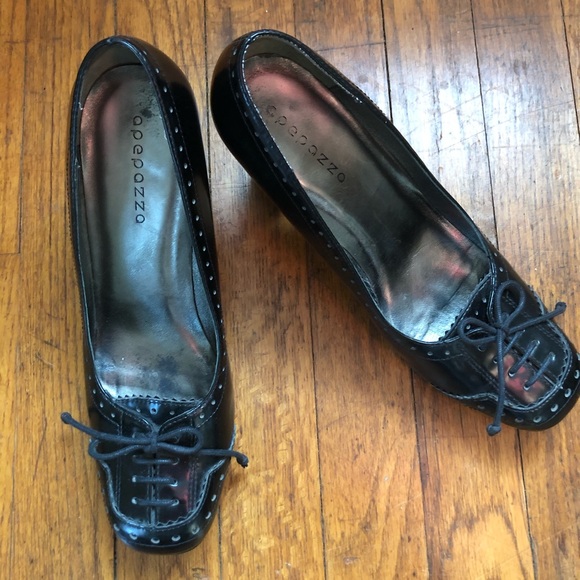 Black menswear inspired block heels - Picture 3 of 3